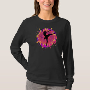 Womens Pink Ballet Dancing Dance Motivational Pain T-Shirt