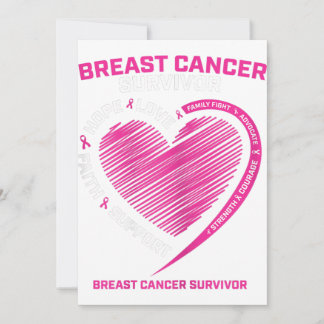 Womens Pink Breast Cancer Survivor Gifts Women Mom Announcement