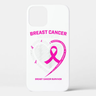 Womens Pink Breast Cancer Survivor Gifts Women Mom iPhone 12 Pro Case