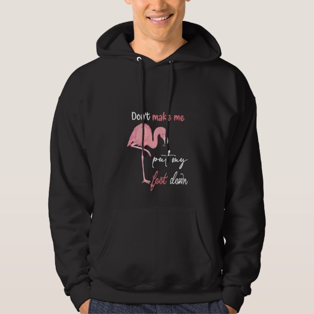Womens Pink Flamingo Woman Men Summer Hoodie (Front)
