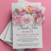 Womens Pink Floral Funeral