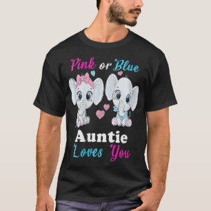 Womens Pink or Blue auntie Loves You Elephants  Ba T-Shirt