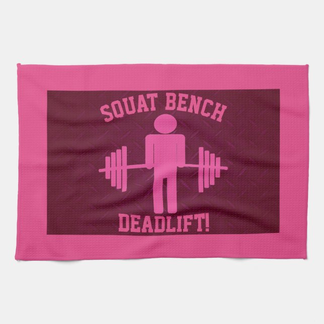 Women's Pink Weightlifting Gym Towel (Horizontal)