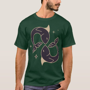 Womens Pisces Astrology Horoscope Women Teens Bac T-Shirt