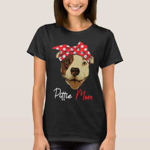 Womens Pittie Mom Pitbull Dog Lovers Funny Family T-Shirt