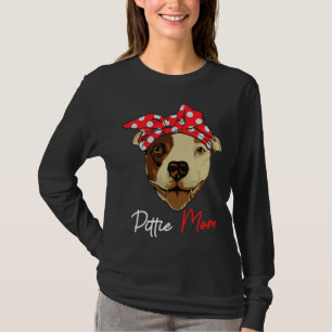 Womens Pittie Mom Pitbull Dog Lovers Funny Family T-Shirt
