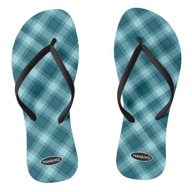 Women's Plaid Flip-flops HAMbWG Kid's Flip Flops (Footbed)