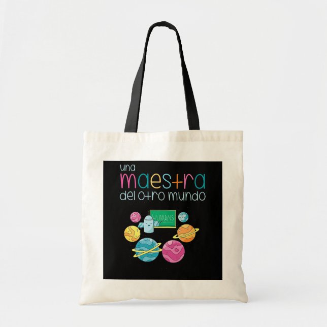 Womens Planets Spanish Teacher Regalos Para Tote Bag (Front)