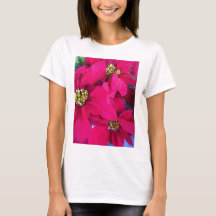 Women's poinsettias shirt