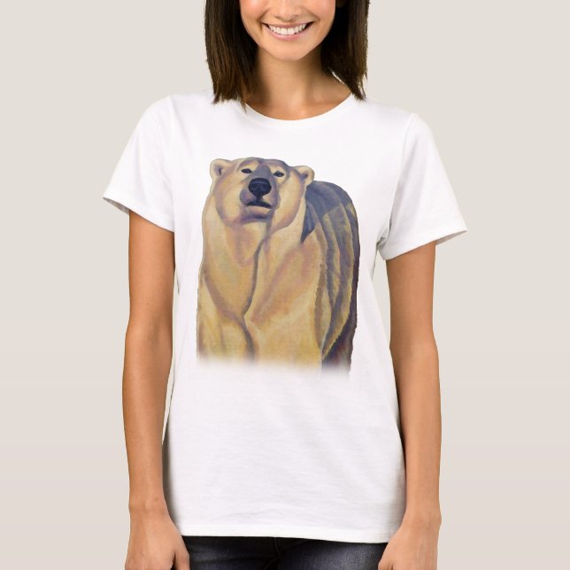 Women's Polar Bear Tank Top Polar Bear Art Shirts (Front)
