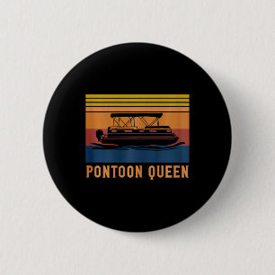 Womens Pontoon Queen Lake And Boating Lover Captai 2 Inch Round Button