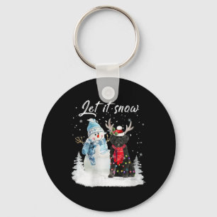 Womens Portuguese Water Dog Santa Dog Christmas Sn Keychain