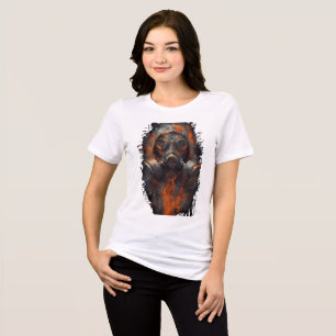 Women's Post-Apocalyptic Gas Mask Industrial Tri-Blend Shirt