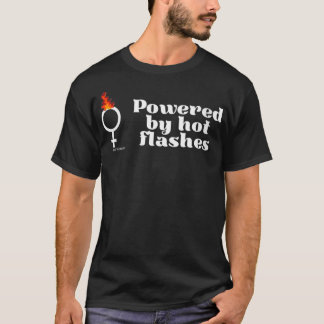 Womens Powered by Hot Flashes VNeck  T-Shirt