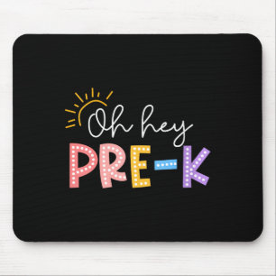 Womens Pre K Student Teacher Happy First Day Back Mouse Pad