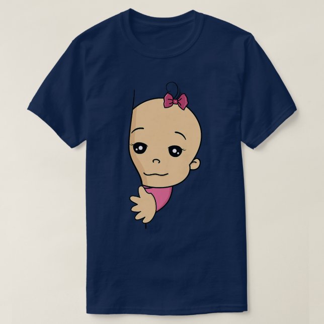 Womens Pregnancy Funny Girl Baby  T-Shirt (Design Front)