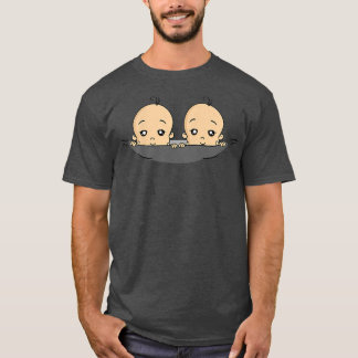 Womens Pregnancy Funny Twins Boy Baby  T-Shirt