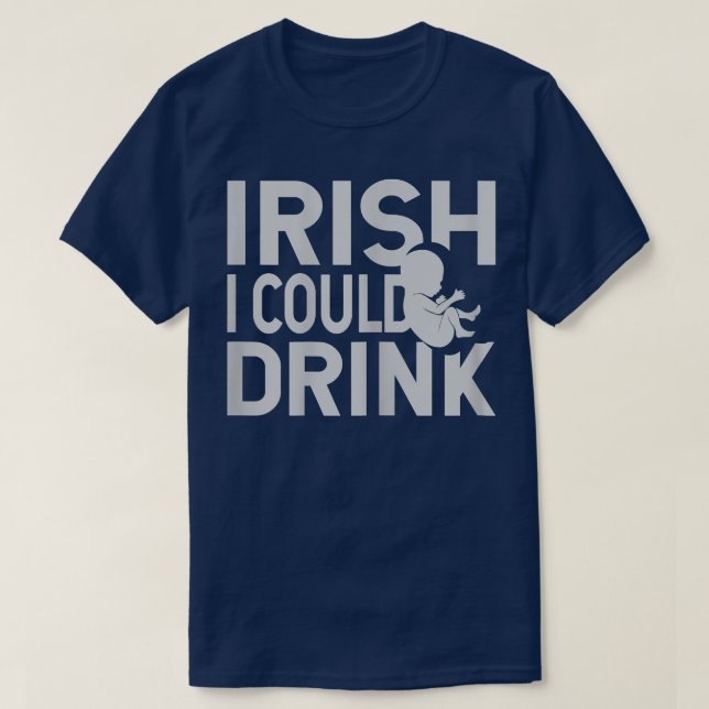 Womens pregnancy st patricks day tee irish i could (Design Front)