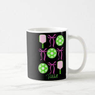Women's preppy pink pickleball shirt girls love coffee mug