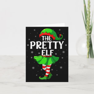 Womens Pretty Elf Christmas Girls Women Elf Squad  Card