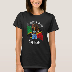 Womens Pretty St Kitts And Nevis Queen West Indian T-Shirt
