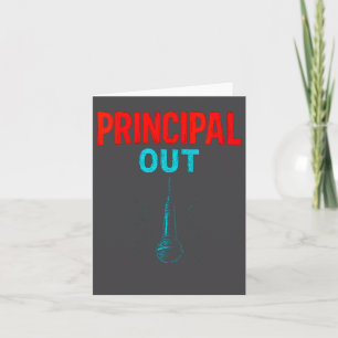 Women's Principal Out - Retirement Mic Drop Vintag Card