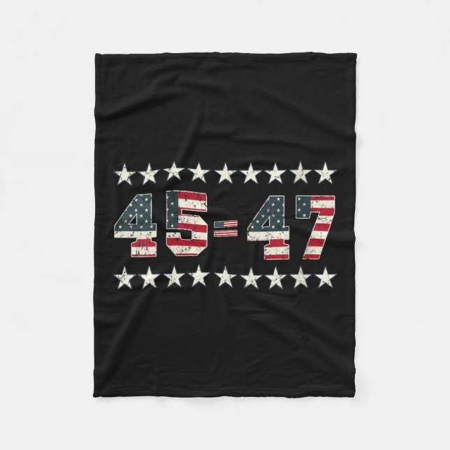 Womens Pro Trump 2024 45th Potus 45=47 President 2 Fleece Blanket (Front)