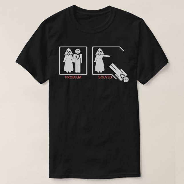 Womens Problem Solved Divorce Divorced Funny Just  T-Shirt (Design Front)