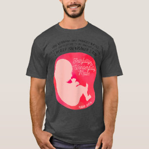 Womens ProLife Psalm 139 Baby  Gender Reveal T-Shirt