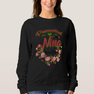 Womens Promoted Nina Again 2022 Flower Grandma Mot Sweatshirt