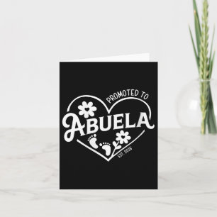 Womens Promoted To Abuela Est 2026 Baby Announceme Card