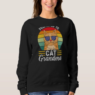 Womens Promoted To Cat Grandma Cat Owner Sweatshirt