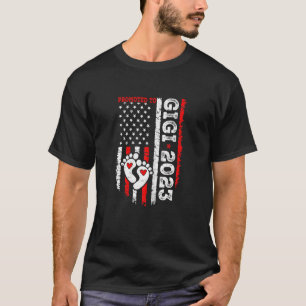 Womens Promoted To Gigi Est 2023 Vintage New Mom A T-Shirt