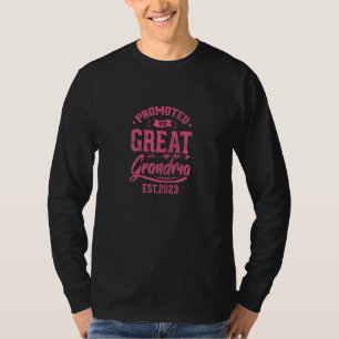 Womens Promoted To Great Grandma 2023 Baby Announc T-Shirt