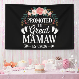 Womens Promoted to Great Mamaw Banner