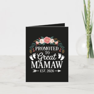 Womens Promoted to Great Mamaw Holiday Card