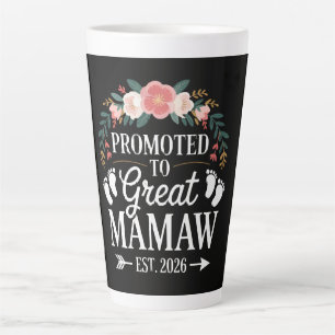 Womens Promoted to Great Mamaw Latte Mug