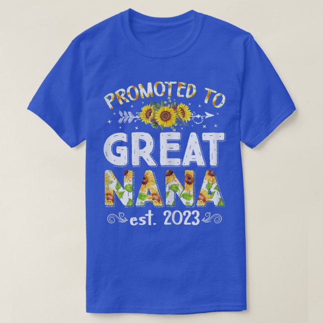 Womens Promoted To Great Nana Est  T-Shirt (Design Front)