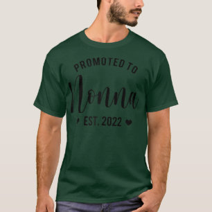 Womens Promoted to Nonna 2022 Grandma Grandmother  T-Shirt