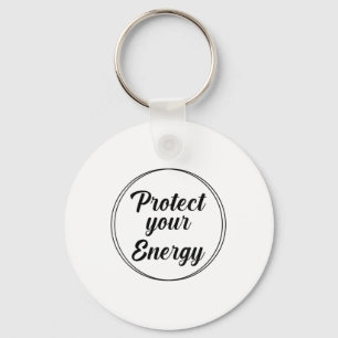 Womens Protect Your Energy Mental Health Awareness Keychain