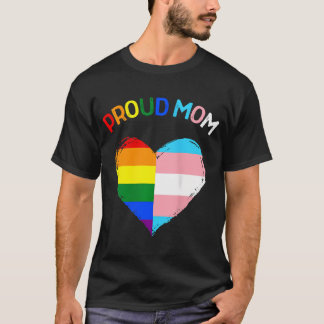 Womens Proud Ally Lgbtq Transgender Proud Mom  Pro T-Shirt