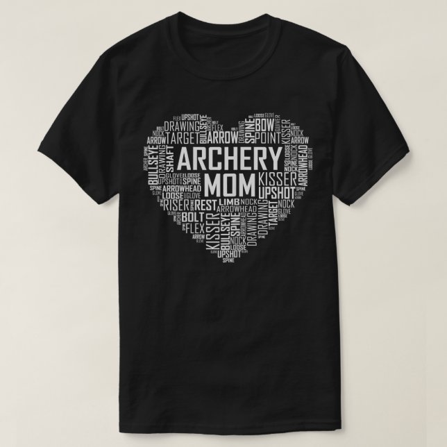 Womens Proud Archery Mom Heart Gift  T-Shirt (Design Front)