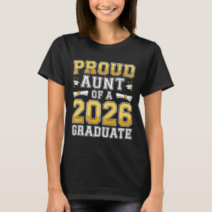 Womens Proud Aunt Of A 2026 Graduate Shirt Cl Of 2