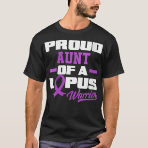 Womens Proud Aunt Of A Lupus Warrior Nephew Niece  T-Shirt