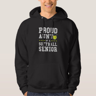 Womens Proud Aunt Of A Softball Senior Softball Se Hoodie