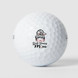 Womens Proud Baseball Softball Bonus Mom Golf Balls