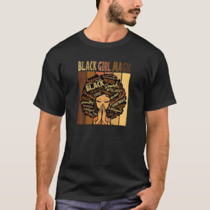 Womens Proud Black Afro Juneteenth Black History B T-Shirt