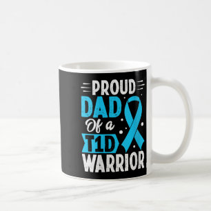 Womens Proud Dad T1d Warrior V-neck Coffee Mug