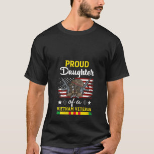 Womens Proud Daughter Of A Vietnam Veteran Dad USA T-Shirt