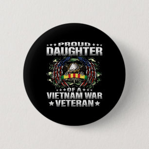 Womens Proud Daughter Of A Vietnam War Veteran Mil 2 Inch Round Button